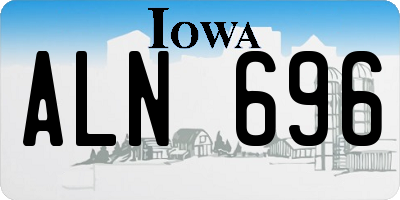 IA license plate ALN696