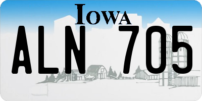 IA license plate ALN705