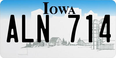 IA license plate ALN714