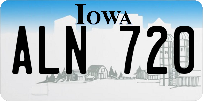 IA license plate ALN720