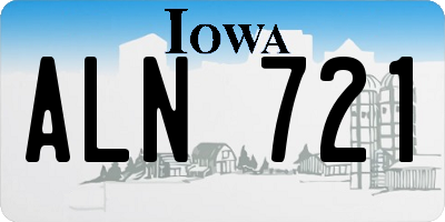 IA license plate ALN721
