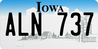 IA license plate ALN737