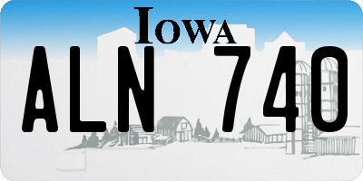 IA license plate ALN740