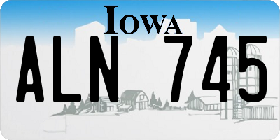 IA license plate ALN745