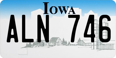 IA license plate ALN746