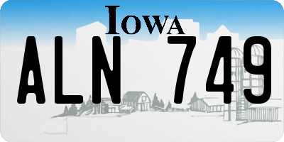 IA license plate ALN749