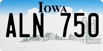 IA license plate ALN750