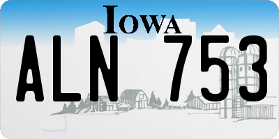 IA license plate ALN753