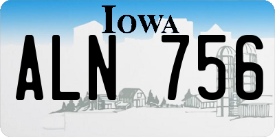 IA license plate ALN756