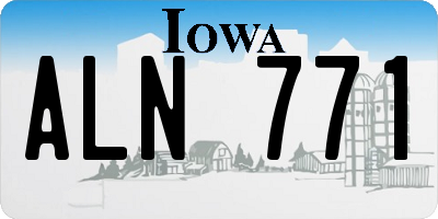 IA license plate ALN771