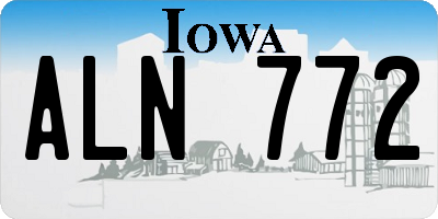 IA license plate ALN772
