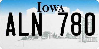 IA license plate ALN780