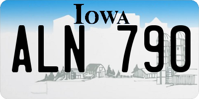 IA license plate ALN790