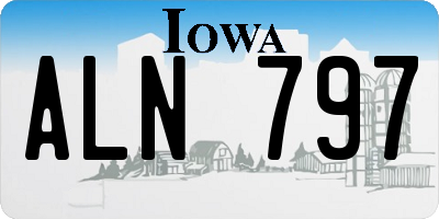 IA license plate ALN797