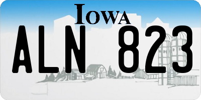 IA license plate ALN823