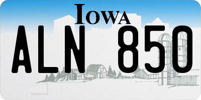 IA license plate ALN850