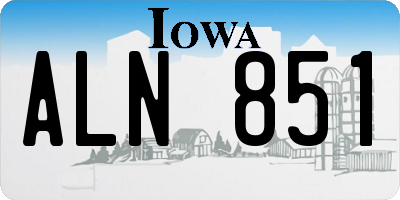 IA license plate ALN851