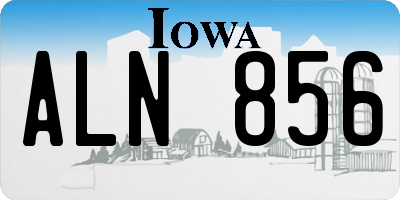 IA license plate ALN856