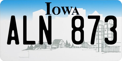 IA license plate ALN873