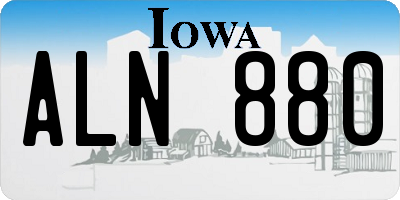 IA license plate ALN880