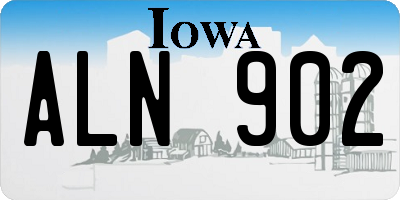 IA license plate ALN902