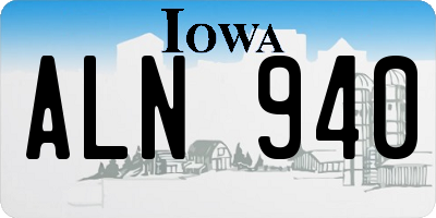 IA license plate ALN940