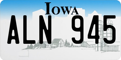 IA license plate ALN945