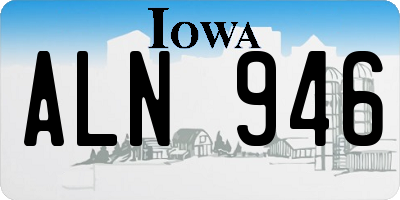 IA license plate ALN946