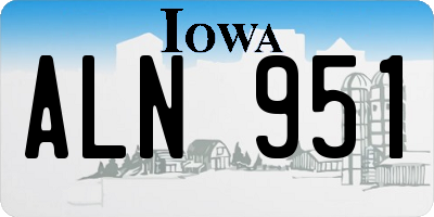IA license plate ALN951