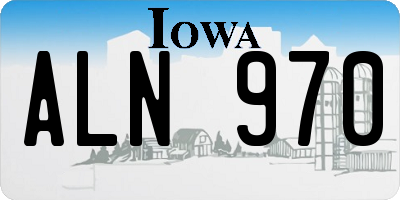 IA license plate ALN970