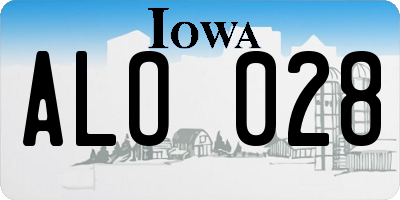 IA license plate ALO028