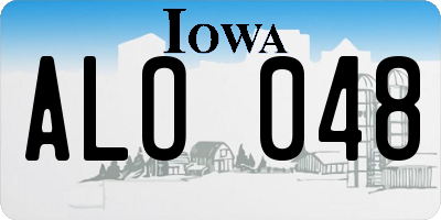 IA license plate ALO048