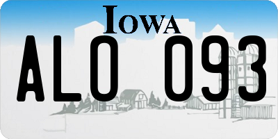 IA license plate ALO093