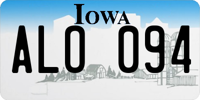 IA license plate ALO094