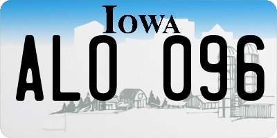 IA license plate ALO096