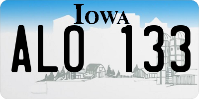 IA license plate ALO133
