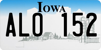 IA license plate ALO152