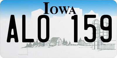 IA license plate ALO159