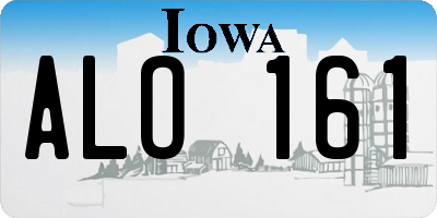 IA license plate ALO161
