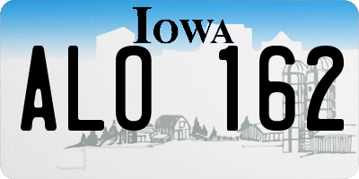 IA license plate ALO162
