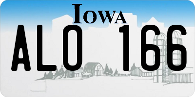 IA license plate ALO166
