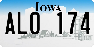 IA license plate ALO174
