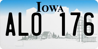 IA license plate ALO176