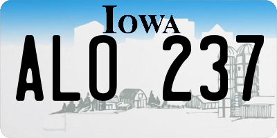 IA license plate ALO237