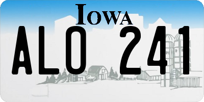 IA license plate ALO241