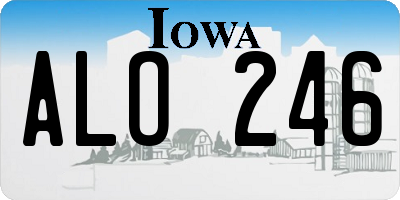 IA license plate ALO246