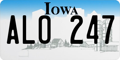 IA license plate ALO247