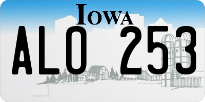 IA license plate ALO253