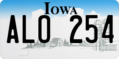 IA license plate ALO254