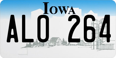 IA license plate ALO264